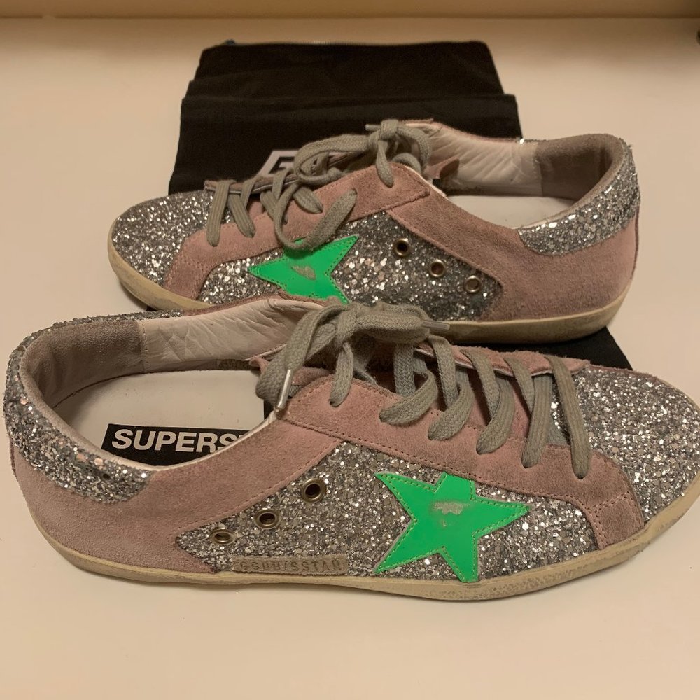 AUTHENTIC GOLDEN GOOSE Superstar Glitter Sneaker - 40 (Size 10)